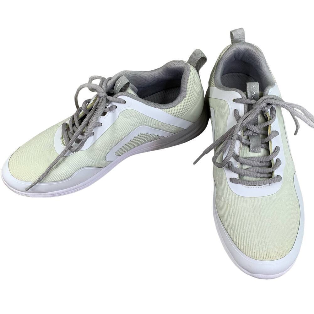 Vionic Laced Up Comfort Walking Sneakers Tennis Shoes Size 10W Cream Jojo Ombre